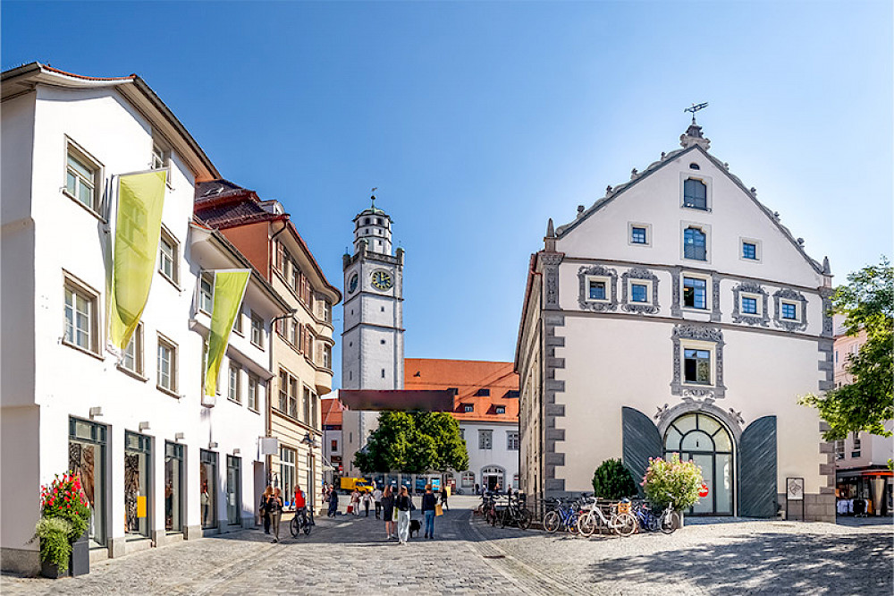 Image shows the old town of Ravensburg.